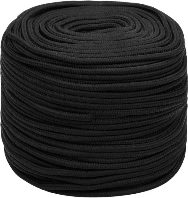 vidaXL Bootsseil aus Polypropylen in Schwarz, Durchmesser: 6 mm, Länge: 50 m - Bild 1