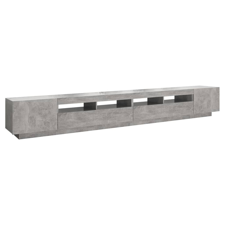 vidaXL TV-Schrank mit LED-Beleuchtung in Betongrau, B/T/H: 300 x 35 x 40 cm - Bild 2