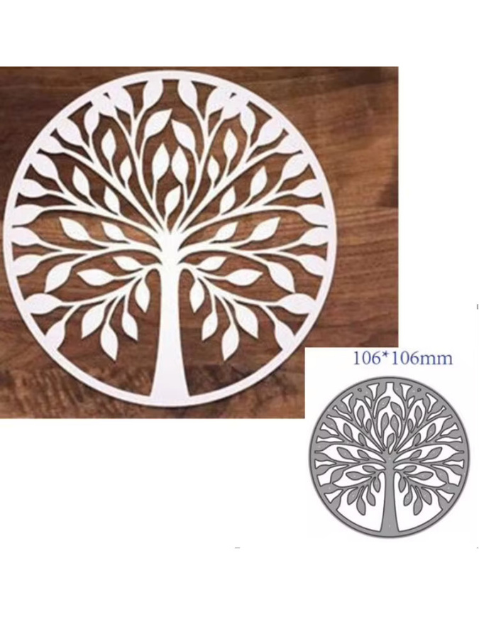 Rotundity Metall Schneidwerkzeug Schablonen Baum für DIY Scrapbooking und dekorative Prägung in Silber - Bild 3