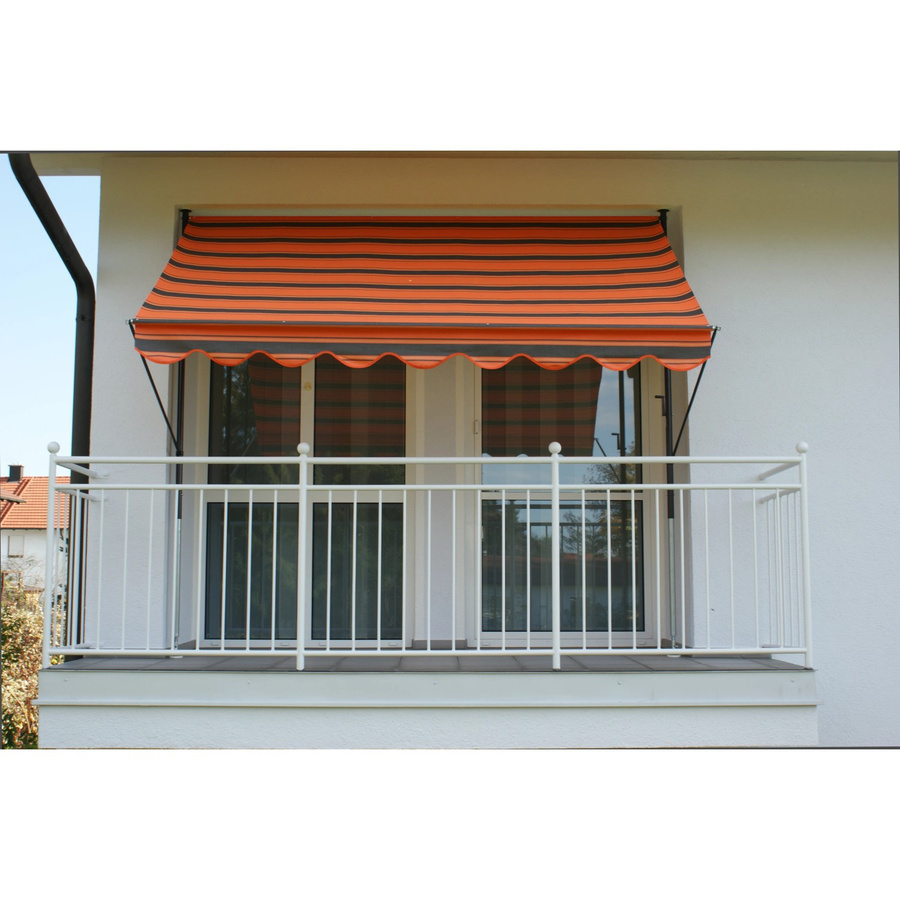 Angerer Klemmmarkise Exklusiv aus Polyacryl und Stahl in Orange-Braun, B: 300 cm, H: 150 cm - Bild 2