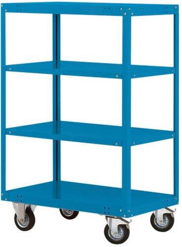 Manuflex TRANSOMOBIL TP4183.5012 Etagenwagen aus Stahl in Licht-Blau (RAL 5012) B: 120 cm, T: 54,5 cm, H: 80 cm - Bild 1