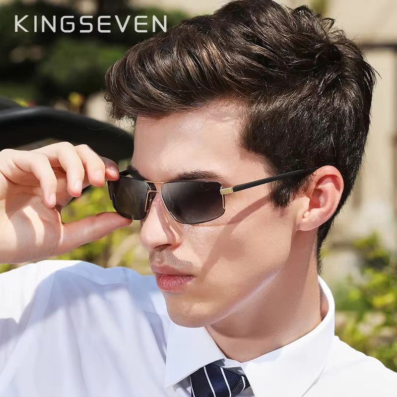Kingseven Sonnenbrille, quadratisch, schwarz, Unisex - Bild 2
