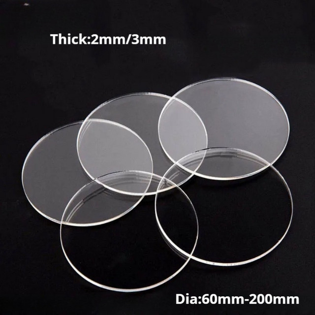 Klare Acrylplatten aus Plexiglas in verschiedenen Stärken für DIY-Projekte, Fotorahmen und Kuchen-Topper, transparent - Bild 1