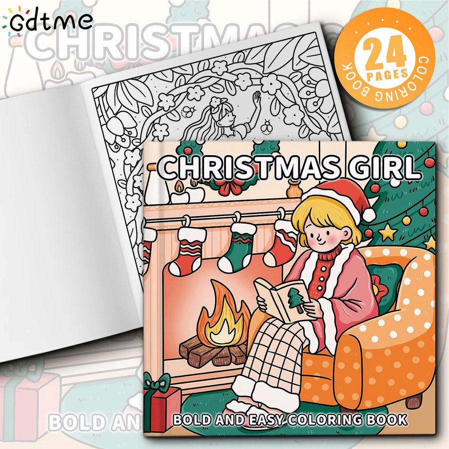 Weihnachts-Malbuch für Erwachsene und Jugendliche mit gemütlichen Weihnachtsszenen zur Stressabbau-Kunsttherapie in Mehrfarbig - Bild 2