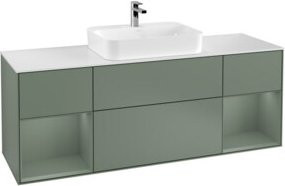 V&B Waschtischunterschrank Finion in Eiche Lackiert B/T/H: 160 x 60 x 50,1 cm - Bild 1