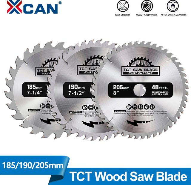 XCAN TCT-Kreissägeblatt Hartmetall-Sägeblatt zum Schneiden von Holz mit Bohrung 30 mm - Bild 1