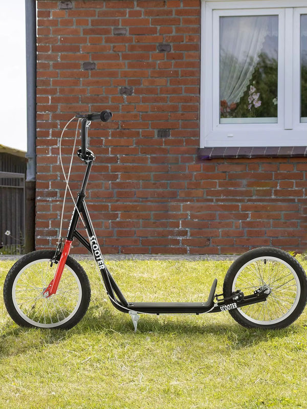 HOMCOM Kinderroller mit Luftreifen und Handbremse in Schwarz, 16 Zoll - Bild 7