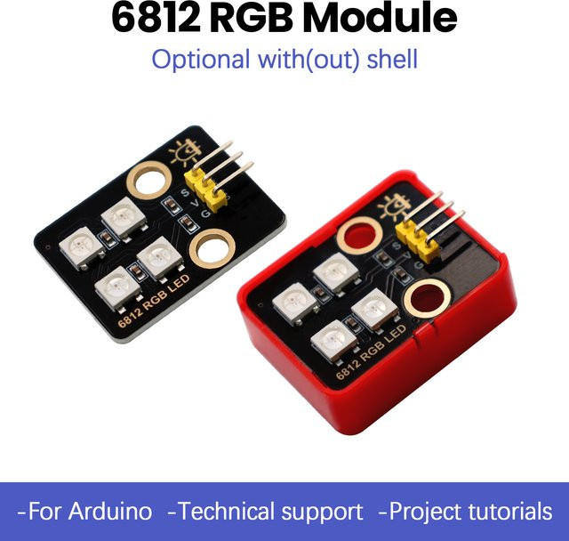 Keyestudio 6812 RGB-Modul mit SMD 5050 LED-Bausteinen kompatibel mit Arduino Raspberry Pi Micro-Bit und LEGO - Bild 1