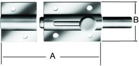 VORMANN BolzenKnopfriegel mit Schlaufe, gerade, Stahl verzinkt, Silber, B/T/H: 120 x 36 mm - Bild 1