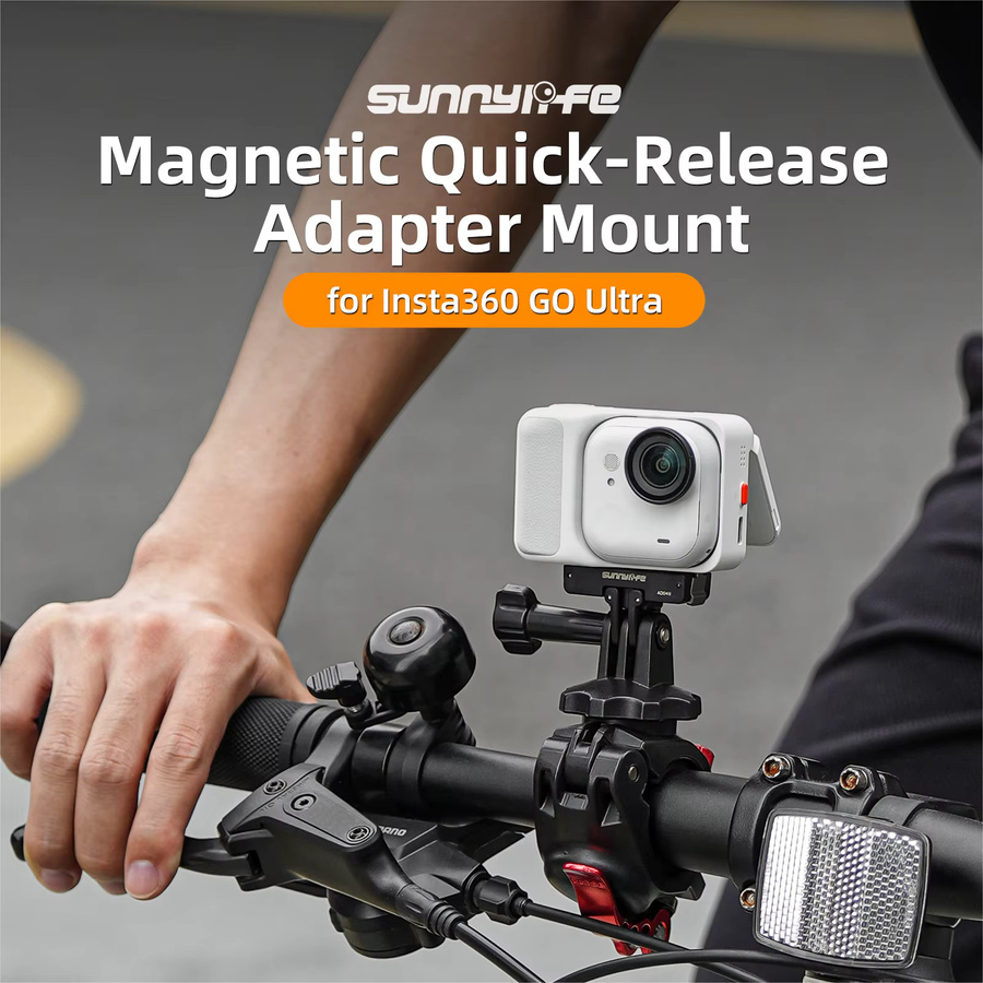 Insta360 Magnetische Schnellverschlusshalterung und Verlängerungshalterung mit Adapter für Insta360 Go Ultra, Schwarz - Bild 3