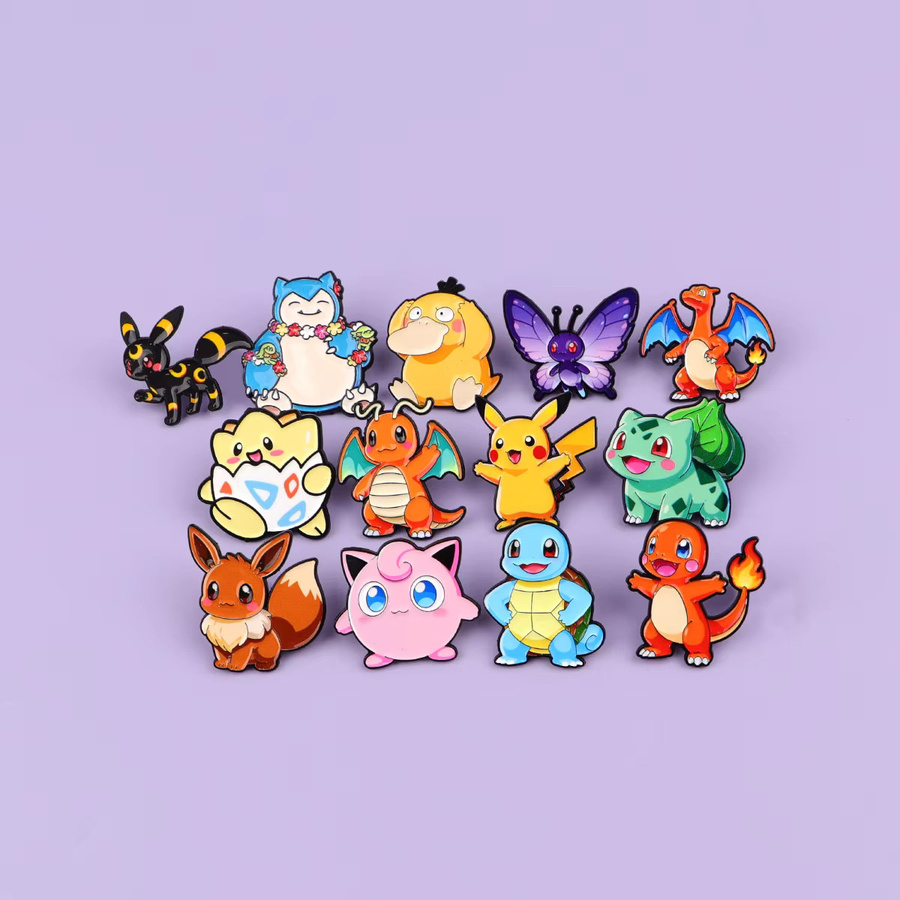 Bandai Pokémon Cartoon-Tier-Emaille-Pins, Abzeichen, Metall, Bunt / Mehrfarbig - Bild 2