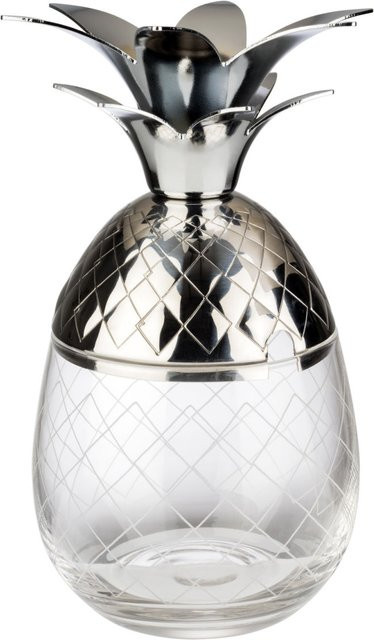 APS Becher PINEAPPLE Tumbler aus Edelstahl in Silber und Transparent, 350 ml - Bild 1