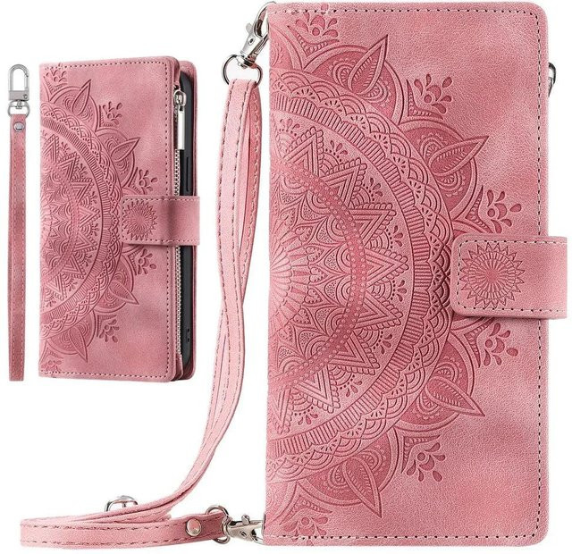 Sunjolly Flip Wallet Handyhülle für Samsung Galaxy S23 FE in Pink - Bild 1