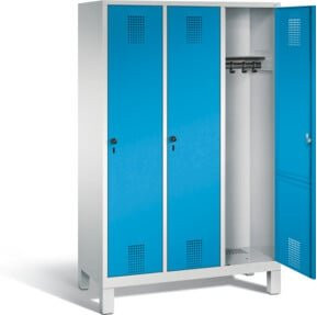 C+P Garderobenschrank Evolo mit Front in Lichtblau und Korpus in Lichtgrau, H x B x T: 185 x 120 x 50 cm - Bild 1
