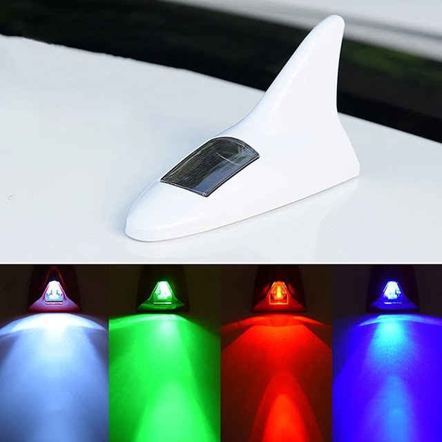 AMSYD Solar LED Shark Fin Antenne mit Sicherheits-Warnlicht für dein Auto - Bild 1