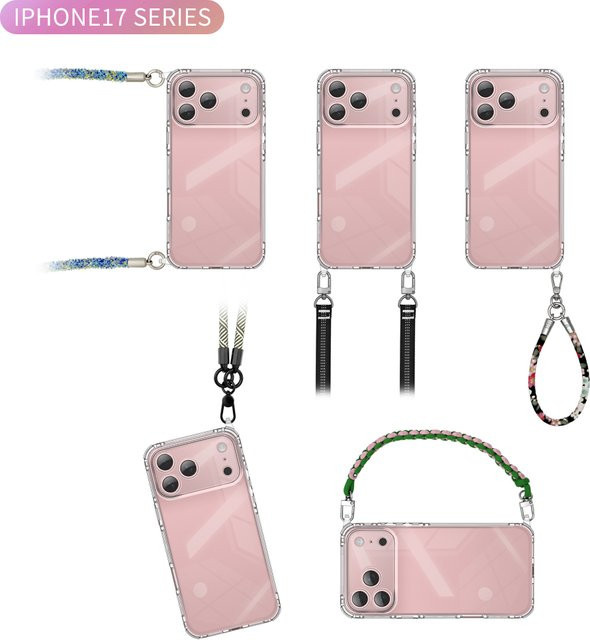 Stoßfeste transparente Handyhülle für Apple iPhone in Pink oder Transparent - Bild 1