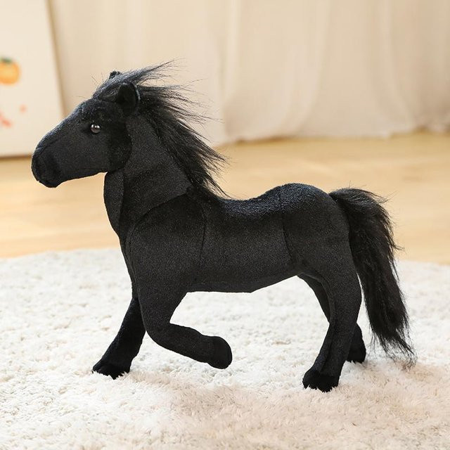 Kidsly Simulation Pferde Plüschtier, schwarz, 25cm, ab 3 Jahre - Bild 1