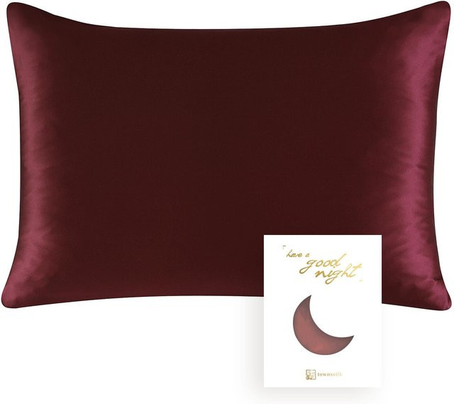 JMG Clothing Kissenbezug aus 100% Maulbeerseide und Lenzing Tencel, Rot, B/H: 50 x 60 cm, OEKO-TEX Standard 100 zertifiziert - Bild 1