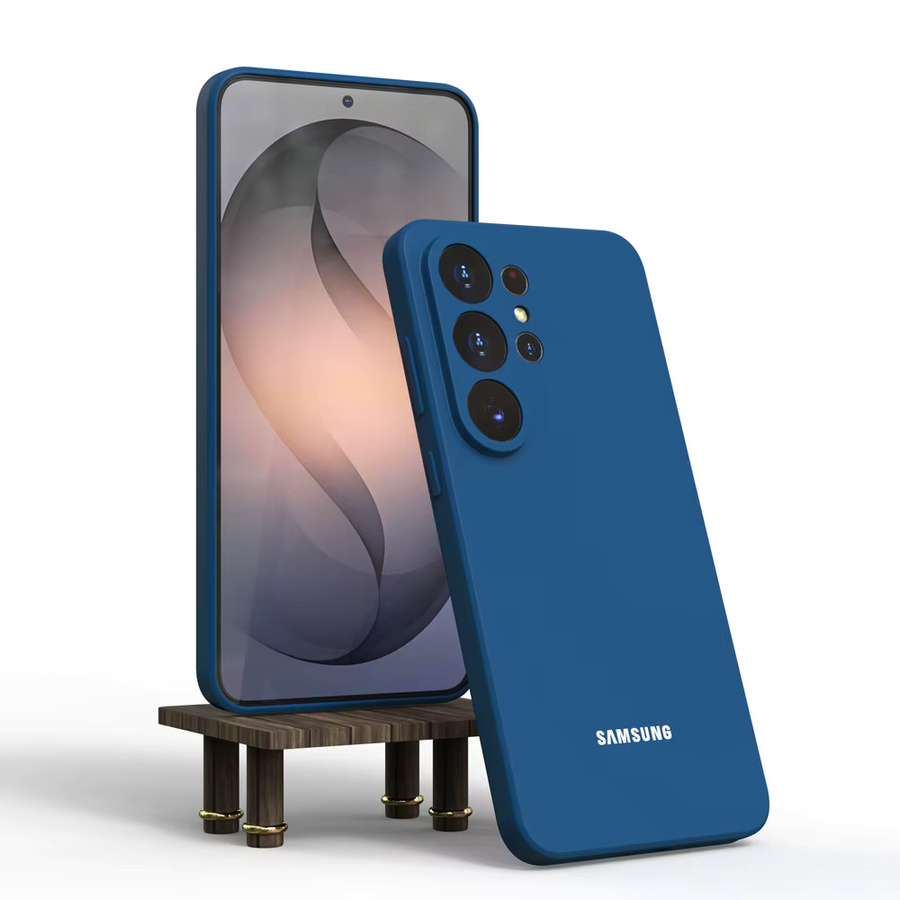 Original Silikon-Handyhülle mit Kamera-Schutz für Samsung Galaxy S26 S25 S24 S23 Ultra FE S22 Plus A56 A55 A54 A36 A17 5G in Rot und Blau - Bild 5