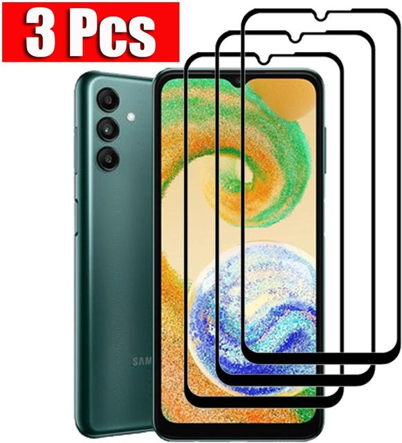 3er-Pack Gehärtetes Glas Display Schutzfolie mit voller Abdeckung für Samsung Galaxy A15 A25 A35 A55 A05 A14 A24 A34 A54 5G A06 A16 A36 sowie Redmi A3 14C 12C 13C Hinweis 14 13 Pro in Schwarz - Bild 1
