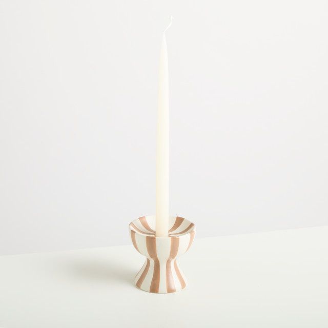 Stabkerze BLUME2000 in Creme und Beige - Bild 1