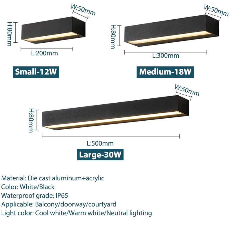 IISINUO LED Außenwandleuchte aus Aluminium in Weiß, IP65 wasserdichte Wandlampe mit warmweißem Licht 3000K für Terrasse, Veranda und Garage - Bild 5