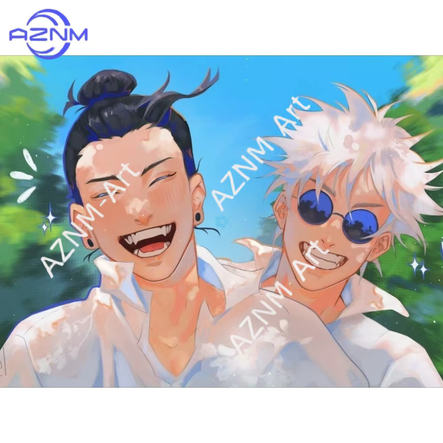 KAYOU Wandkunst Leinwand Poster Set Jujutsu Gojo Satoru und Getō Suguru in Mehrfarbig - Bild 2