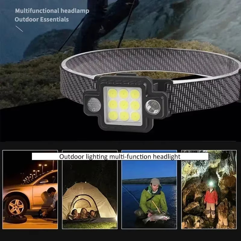 KDULIT Multifunktionaler tragbarer Mini-COB und XPG-Scheinwerfer in Schwarz mit Magnet und Typ-C-Schnellladefunktion - Bild 6