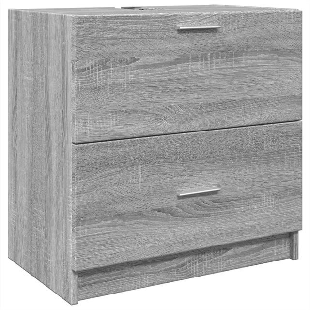 vidaXL Waschbeckenunterschrank in Grau Sonoma aus Holzwerkstoff, B/T/H: 59 x 37 x 59 cm - Bild 1