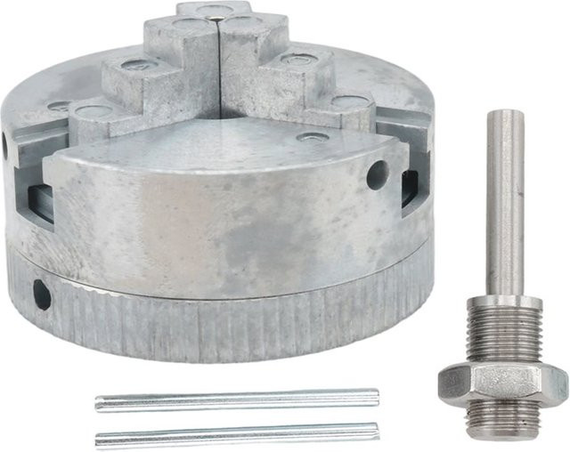 Mini-Drehmaschinenfutter-Set mit Verlängerungsfutter und Verbindungsstangen in Silber - Bild 1