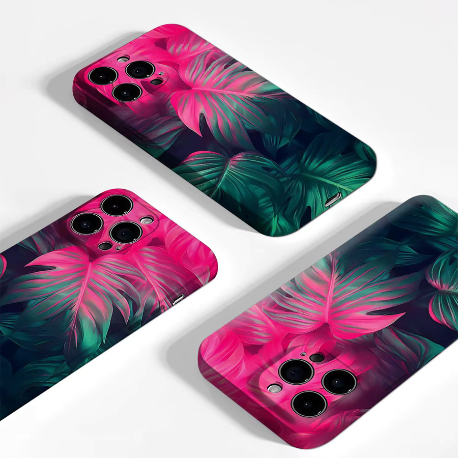 Robuste Neon-Palmblätter Handyhülle mit Magnetfunktion für iPhone 17 16 15 14 13 Pro Max Plus in Multicolour - Bild 3