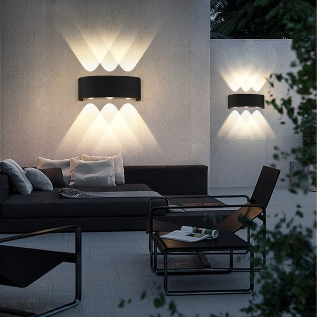 CHENBEN LED-Wandleuchte in Schwarz für Garten und Außenfassaden, moderne wasserdichte Außenbeleuchtung mit warmweißem Licht - Bild 1