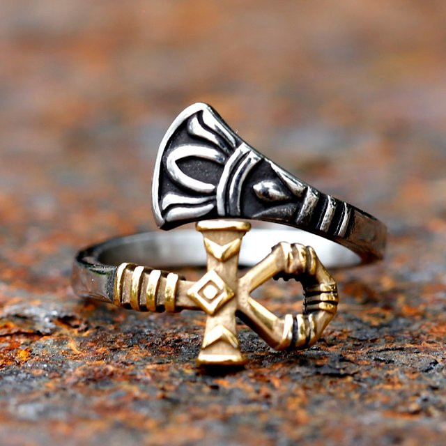Ring Vintage, Bicolor, Messing, Unisex - Bild 1