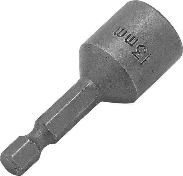 LUX-TOOLS Steckschlüsseleinsatz aus Chrom-Vanadium in Grau mit 13 mm - Bild 1
