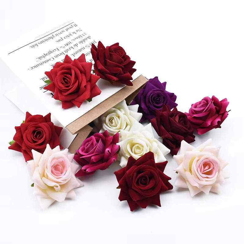 TTCY Künstliche Seidenrosen in Multicolour für Hochzeiten, Weihnachten und dekorative Blumenkränze - Bild 2