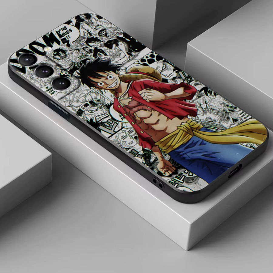 One Piece Luffy Gear 5 Silikon Handyhülle für Samsung Galaxy S25 S24 S23 S22 S21 S20 Ultra Plus FE in Multicolour - Bild 3