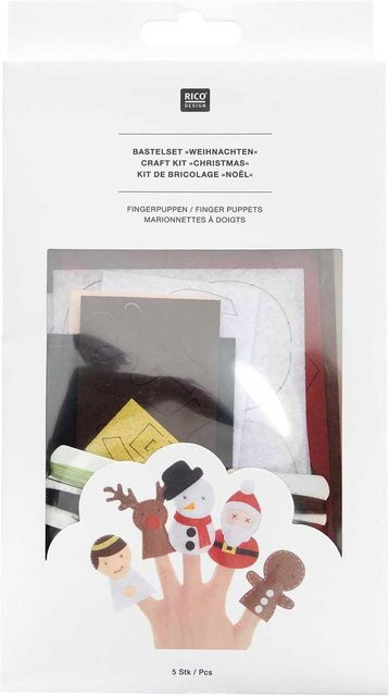 Rico Design Bastelset Filz Fingerpuppen Weihnachten 5-teiliges Set - Bild 1