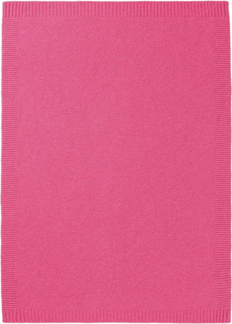 Biederlack Babydecke Wool Knit aus Wolle in Blau oder Pink - Bild 1
