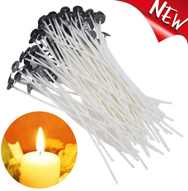 50er-Pack Kerzendochte in Weiß, dicht gewebte DIY-Butterdochte - Bild 1