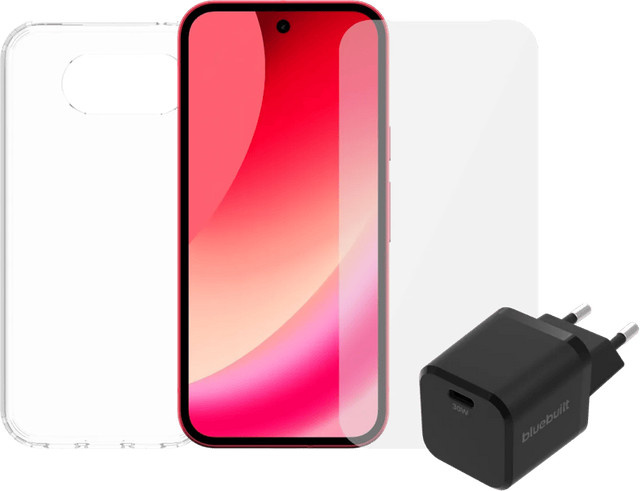 Google Pixel 10a 5G Smartphone 256GB Rot mit Zubehörset - Bild 1