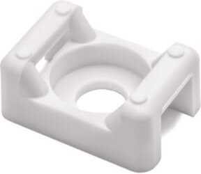 Hellermann Tyton Befestigungssockel CTM3-PA66-WH-C1 in Weiß aus Kunststoff mit Schraubbefestigung - Bild 1