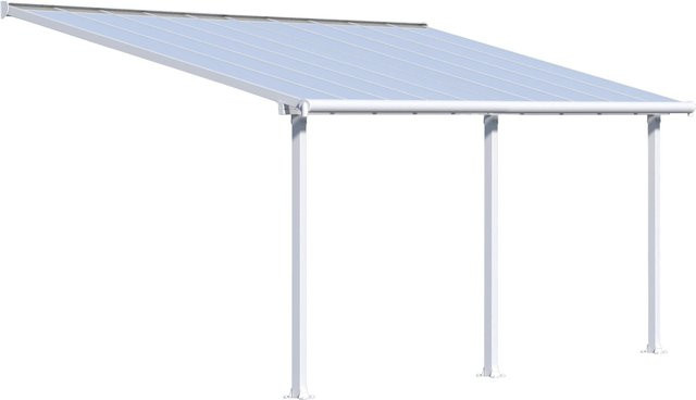 Palram Canopia Olympia Terrassenüberdachung aus Polycarbonat in Weiß, B/T/H: 619 x 295 x 305 cm - Bild 1