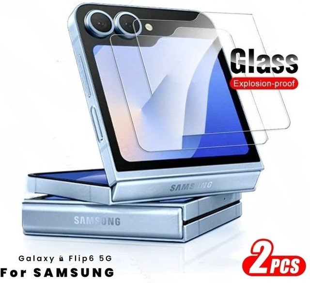 Samsung Displayschutzfolie aus gehärtetem Glas für Galaxy Z Flip 7 6 5 4 Rückseite transparent - Bild 1