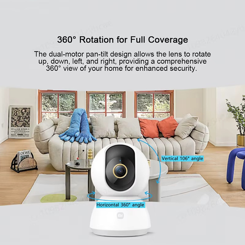 Xiaomi Home Security Intelligente WLAN-Kamera PTZ 2K mit Farbnachtsicht, Zwei-Wege-Audio und KI-Gesichtserkennung in Weiß - Bild 2