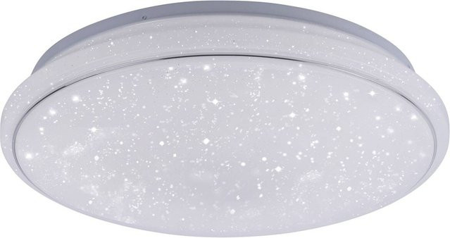 Just Light Smarte LED-Deckenleuchte JUPI 14743-16, weiß, Kunststoff, H: 11 cm, D: 44 cm, RGBW mit Fernbedienung - Bild 1