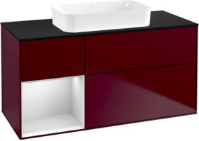 V&B Waschtischunterschrank Finion in Weiß Matt mit Peony Lackierung, B/T: 120 x 60 cm - Bild 1