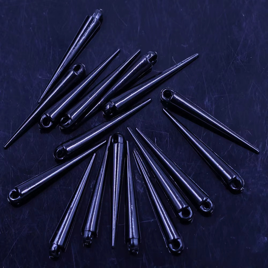 Ohrstecker Spikes, Acryl, Schwarz, 34mm, Unisex - Bild 6