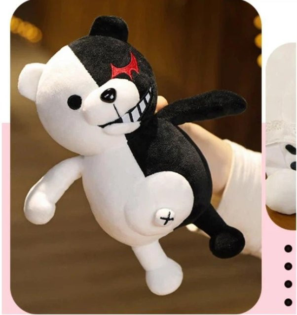 Yiran toy Danganronpa Monokuma Plüschtier, Schwarz Weiß, ab 14 Jahren - Bild 1