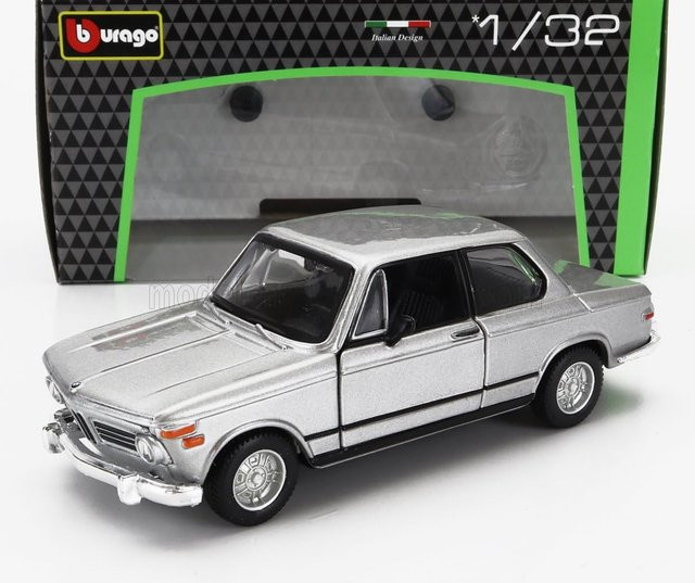 Bburago BMW 2002 Tii 1972, Modellauto, 1:32, Silber - Bild 1