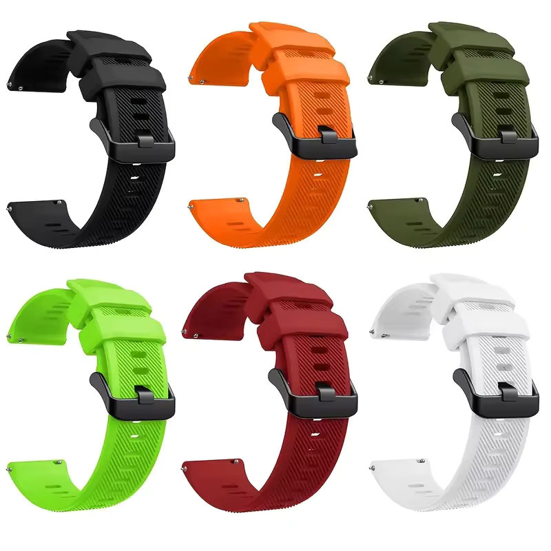 QCTOG Uhrenarmband Silikon, 22 mm, Schwarz, Herren - Bild 4